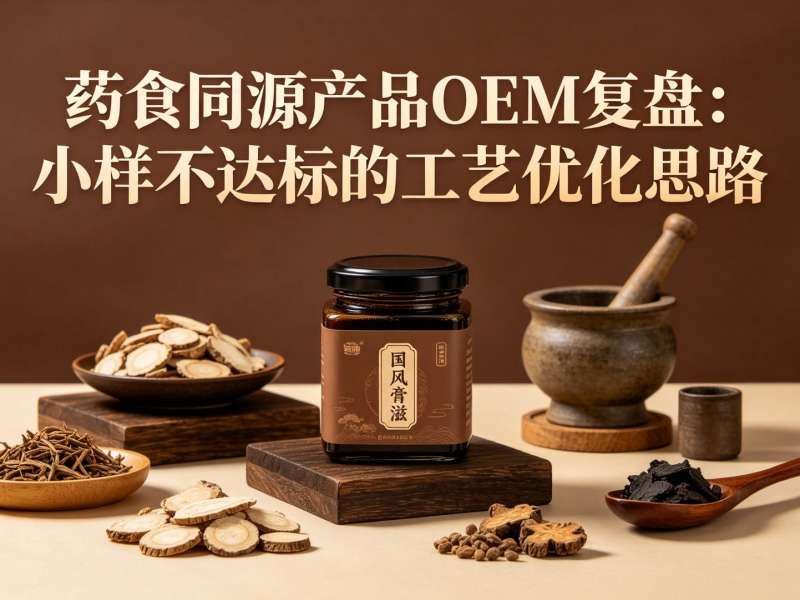 药食同源产品OEM复盘：小样不达标的工艺优化思路(图1)